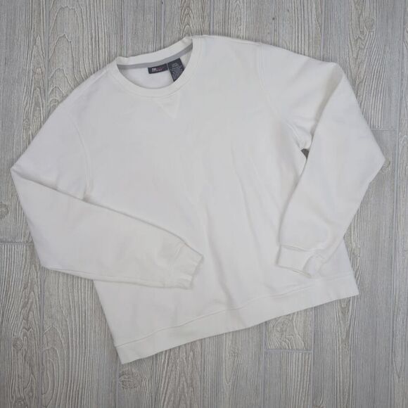 Vintage SB Active St. John's Bay Men's Large White Pullover Sweater Crewneck - Picture 1 of 5